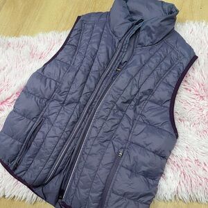 Free People Purple Quilted Athleisure Vest Small